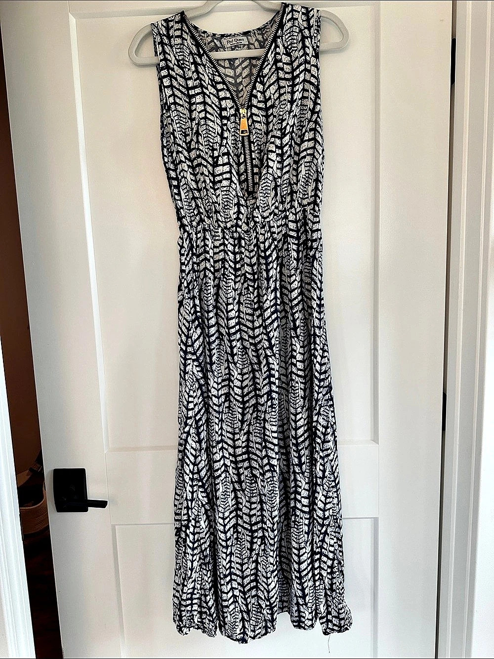 Maxi Dress in Blue & White